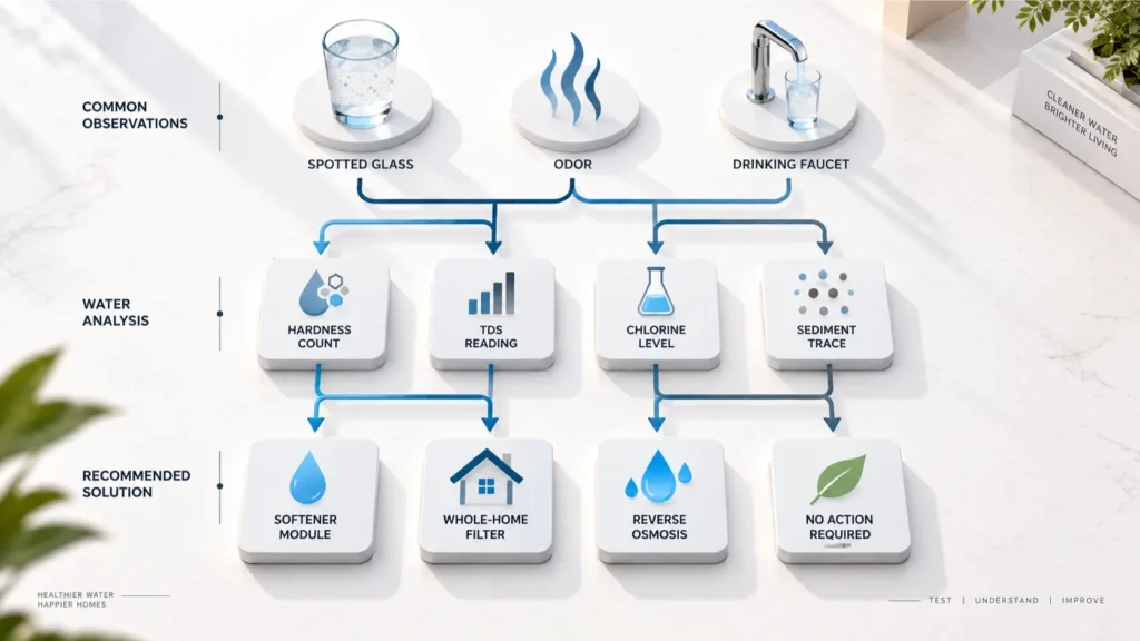 Free water quality test diagnostic decision matrix for Irvine by McCowin Water