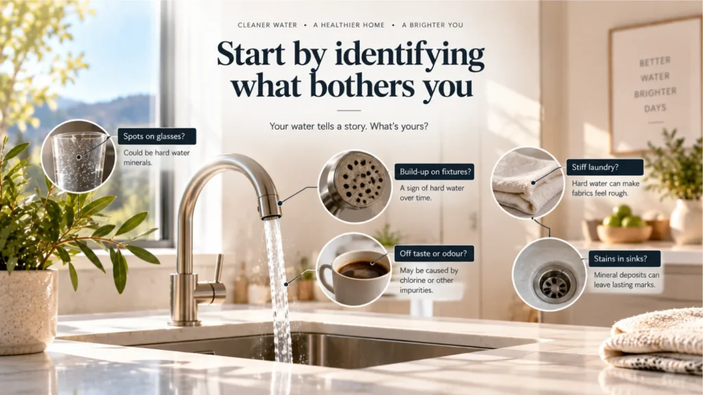 Helping homeowners visually identify key factors when they choose a water treatment system.