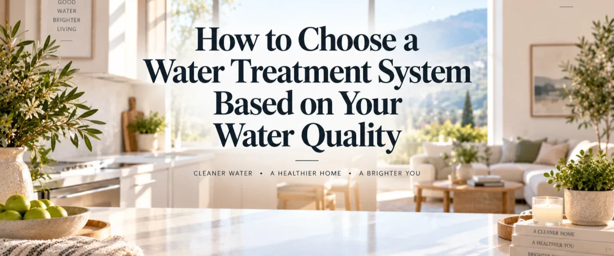 A sunlit modern Irvine kitchen counter setting the stage for homeowners learning how to choose a water treatment system based on water quality.