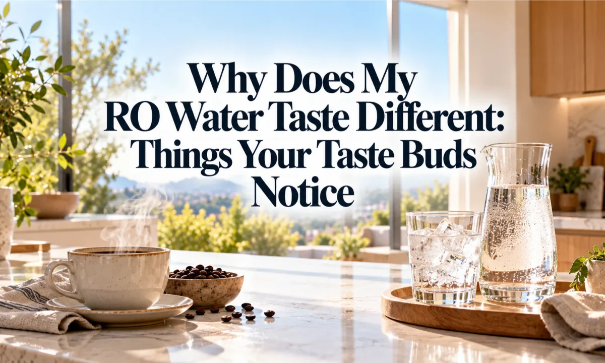 A sunlit modern Irvine kitchen counter setting the context for evaluating Reverse Osmosis Water Taste.