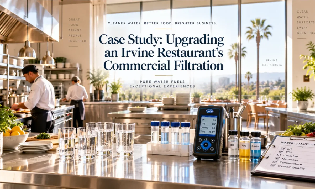 Commercial water filtration systems upgrade case study for an Irvine restaurant hero banner.