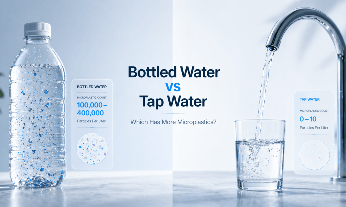 Microplastics in bottled water vs tap water