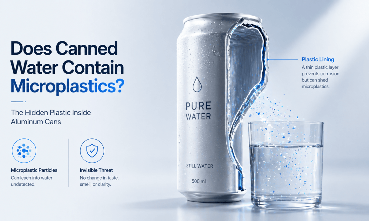 Does canned water contain microplastics?