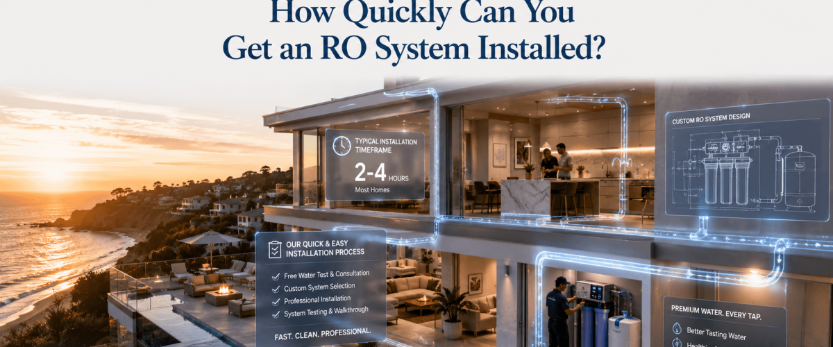 Coastal luxury home with Residential RO system installed