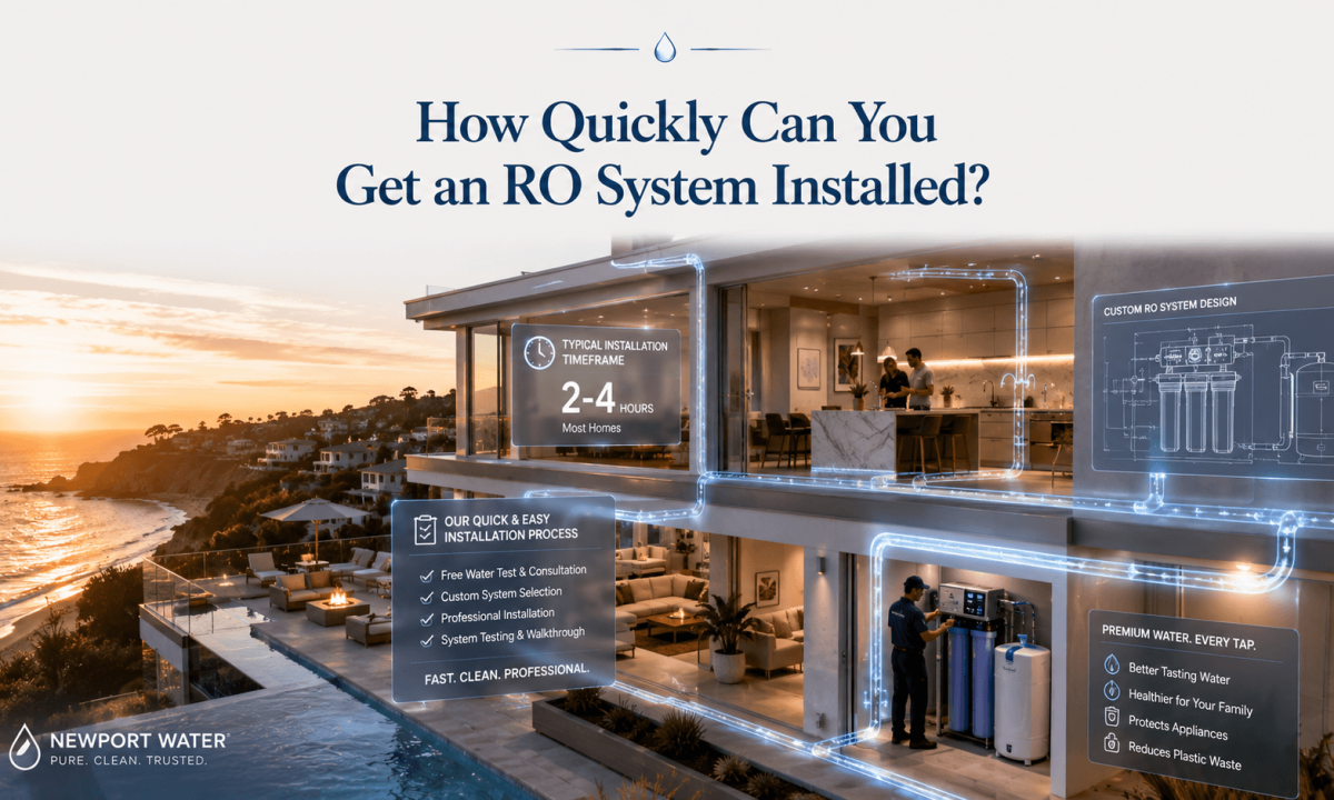 Coastal luxury home with Residential RO system installed
