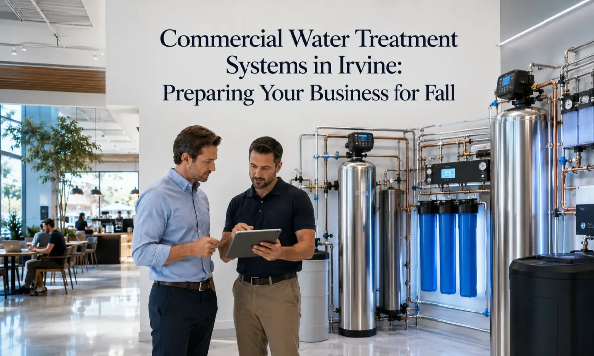 Commercial water treatment systems in Irvine being evaluated for a business before fall