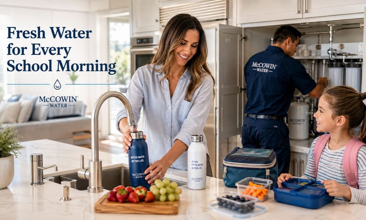 Custom residential RO system installed in an Irvine kitchen for back-to-school family routines