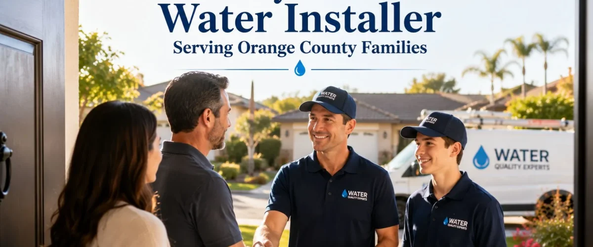 Experienced family-owned water installer helping Orange County homeowners choose the right whole-home filtration system.