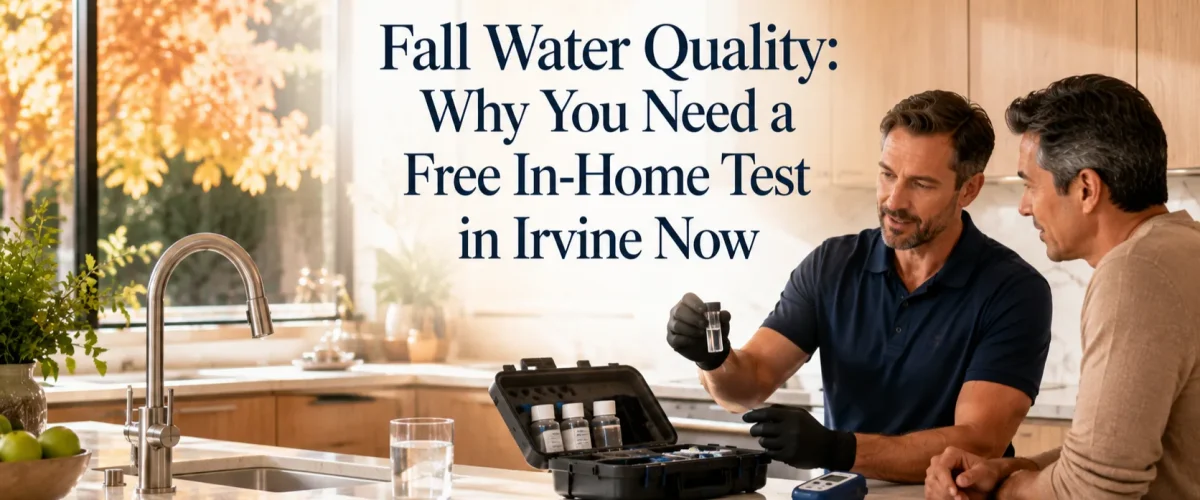 Free in-home water test in Irvine during a professional fall water-quality consultation