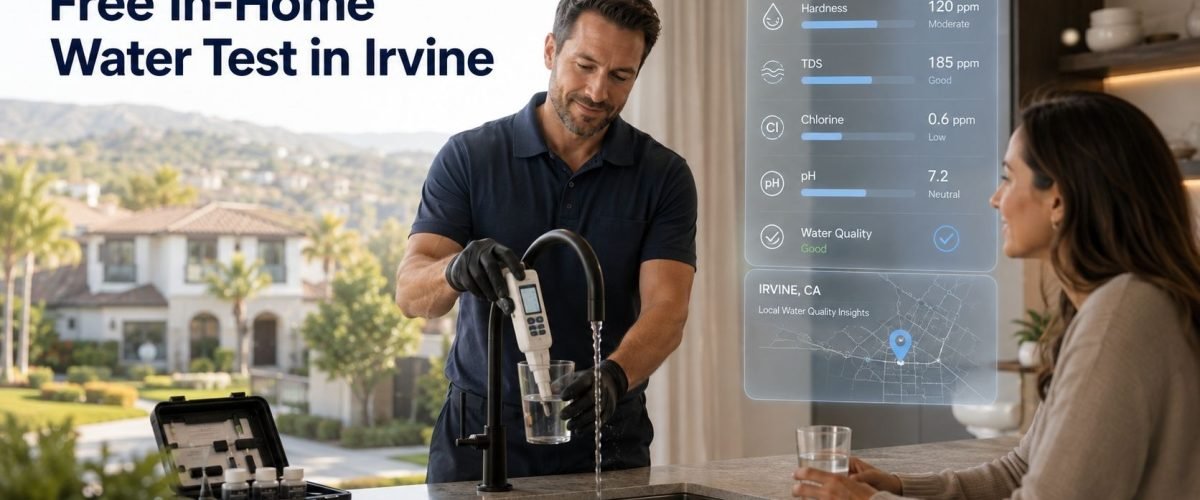 Free in-home water test in Irvine with modern water quality dashboard