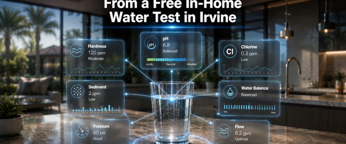 Free in-home water test in Irvine with pH and water quality analysis