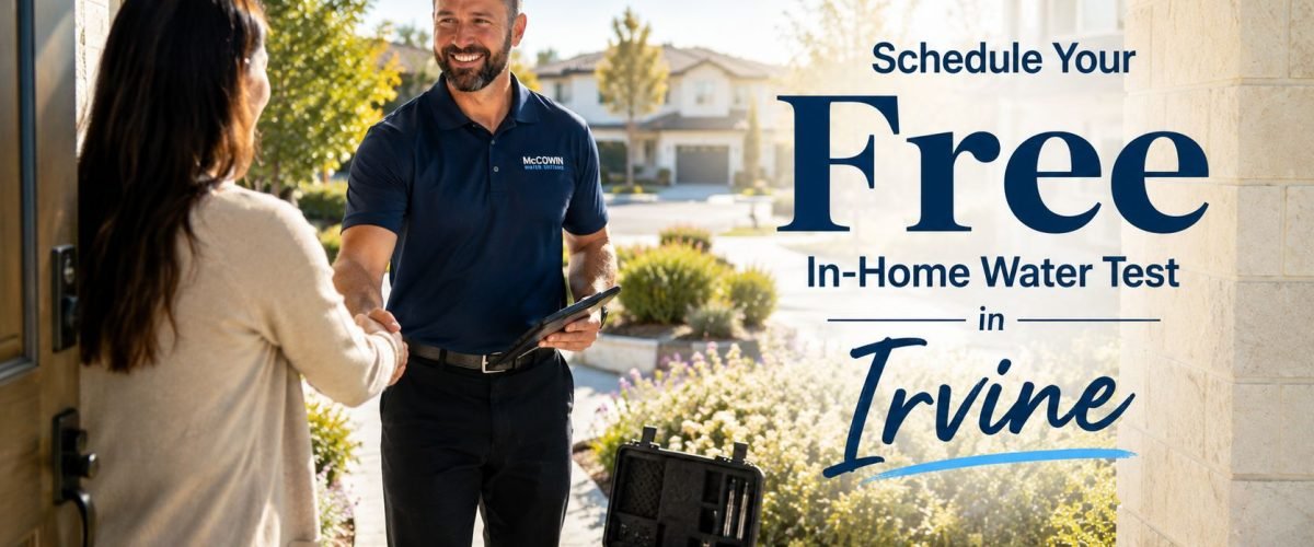 Free in-home water test specialist visiting an Irvine home