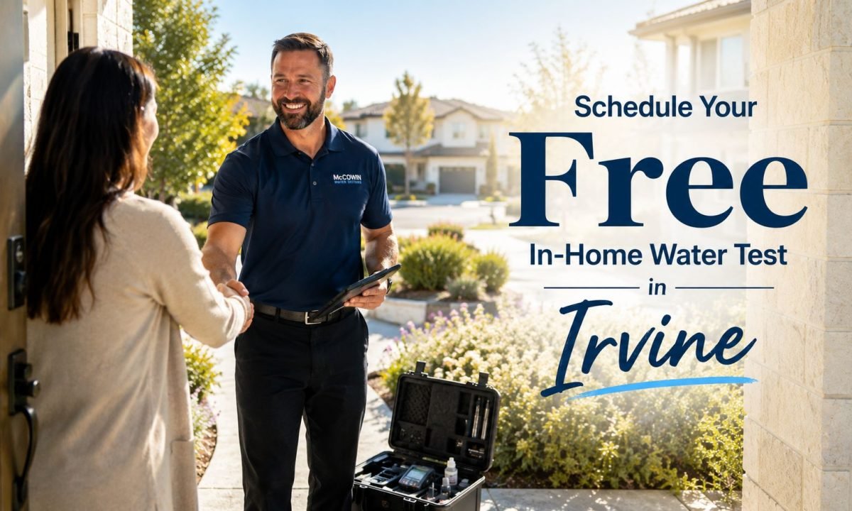 Free in-home water test specialist visiting an Irvine home