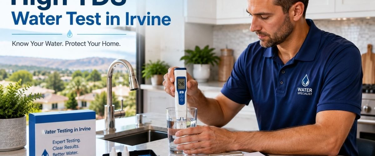 High TDS water test reading in an Irvine home