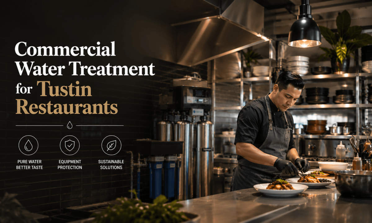 High-end kitchen with Commercial Water Treatment focus