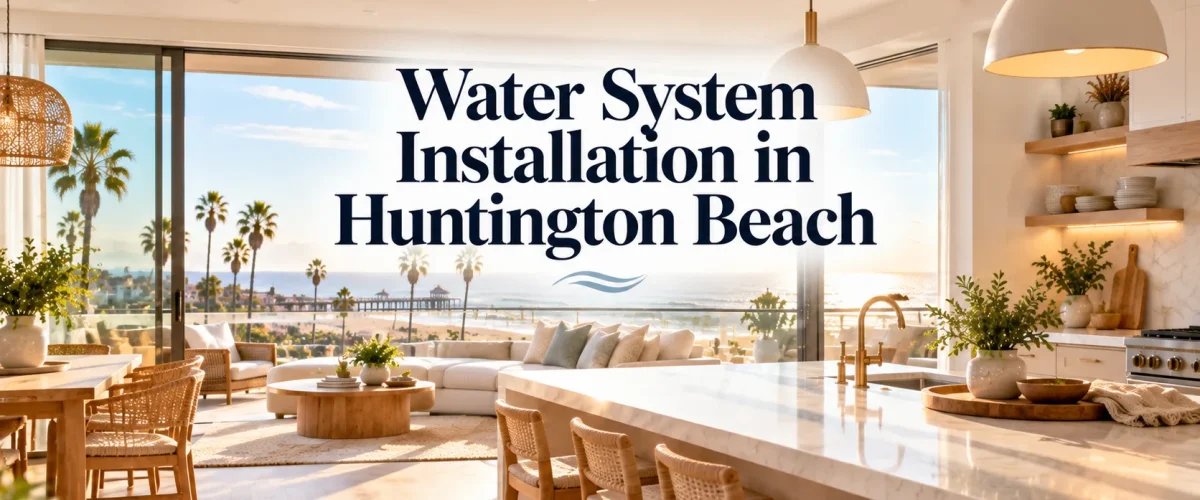A bright sunlit Huntington Beach home interior establishing context for a professional Water System Installation in Huntington Beach.