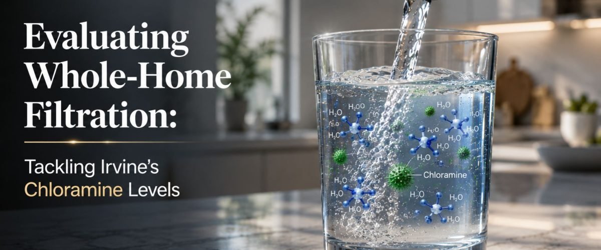Illustration of chloramines during whole-home filtration evaluation in Irvine