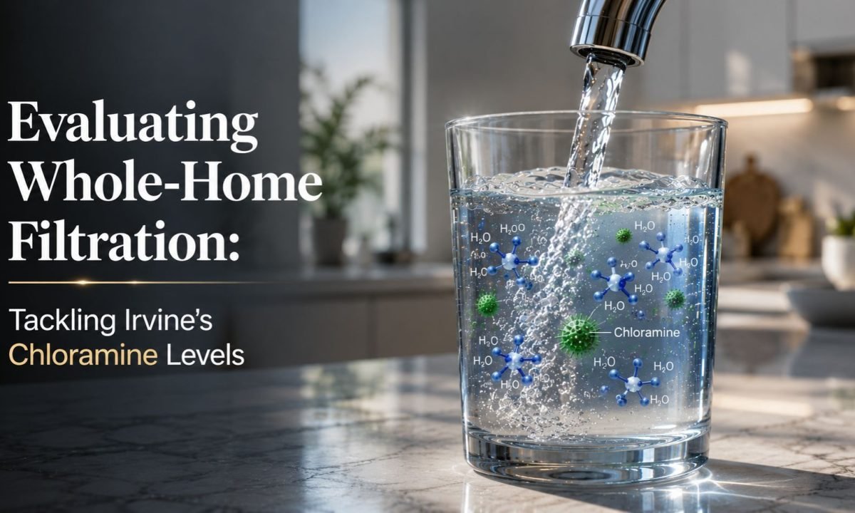 Illustration of chloramines during whole-home filtration evaluation in Irvine