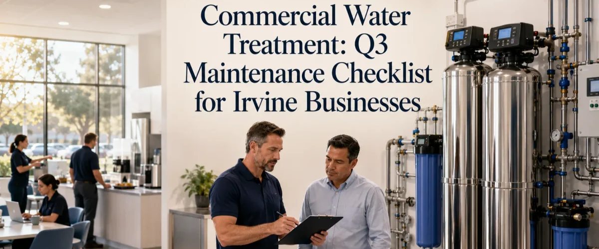 Irvine Commercial Water Treatment Expert reviewing a Q3 commercial water treatment maintenance system