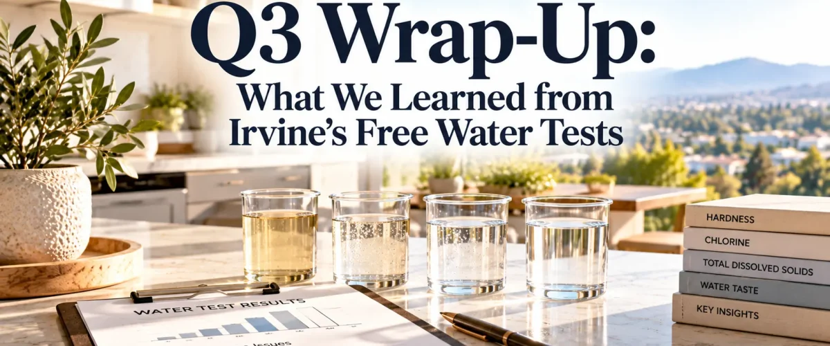 A bright Irvine kitchen setting explaining what to expect from a water test in Orange County.