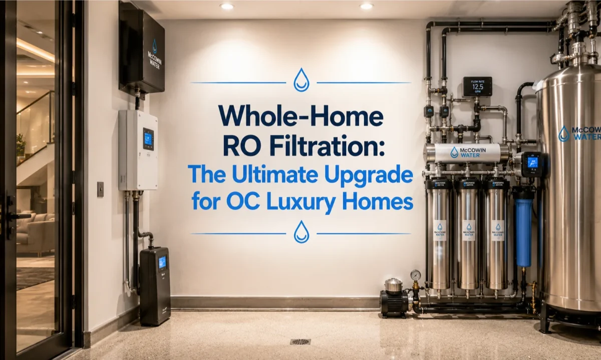 Luxury whole home ro filtration system professionally installed in a high-end Orange County residence.