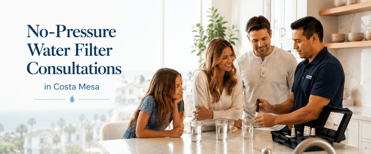 No-pressure water filter consultation in Costa Mesa