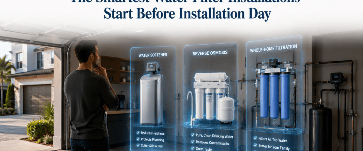 Preparing for water filter installation