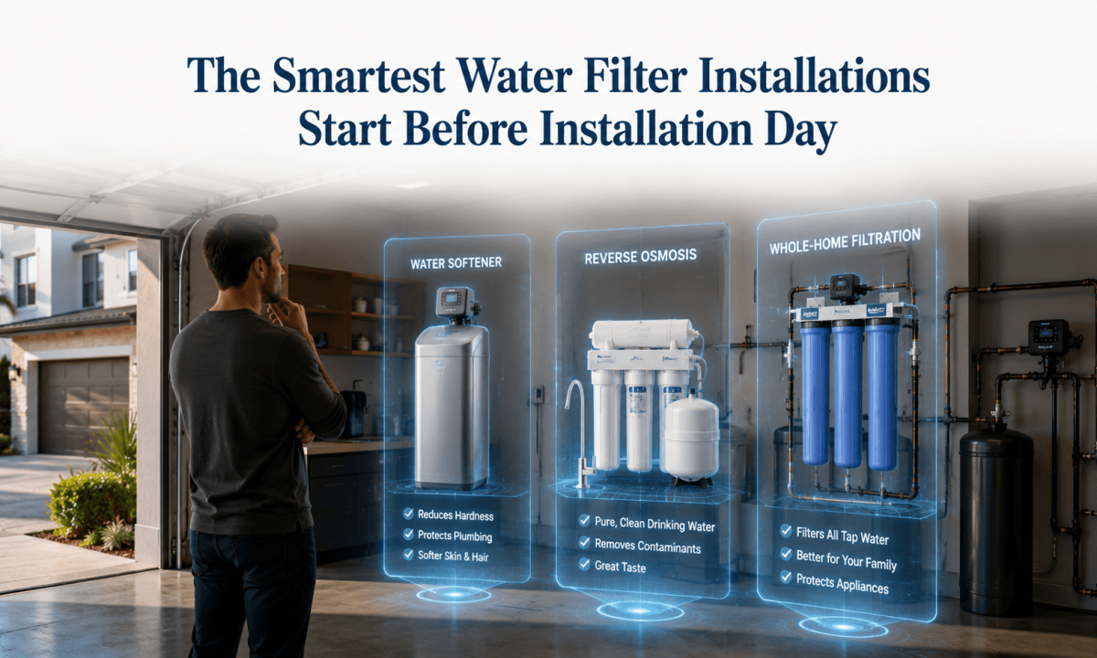 Preparing for water filter installation