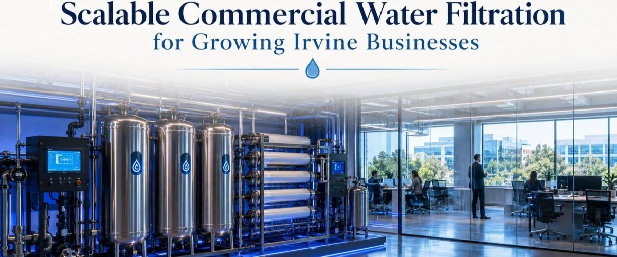Scalable commercial water filtration system for a growing Irvine business.