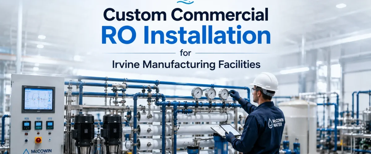 Water specialist carrying out scheduled Commercial RO maintenance and system inspection.