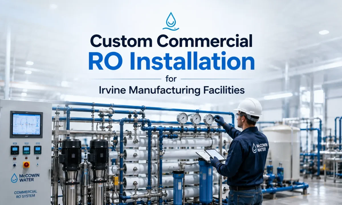 Water specialist carrying out scheduled Commercial RO maintenance and system inspection.