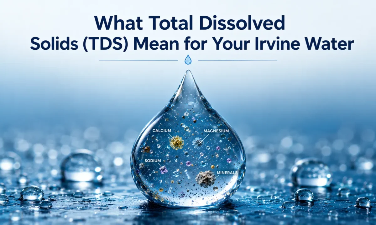 Total Dissolved Solids showing dissolved minerals inside tap water
