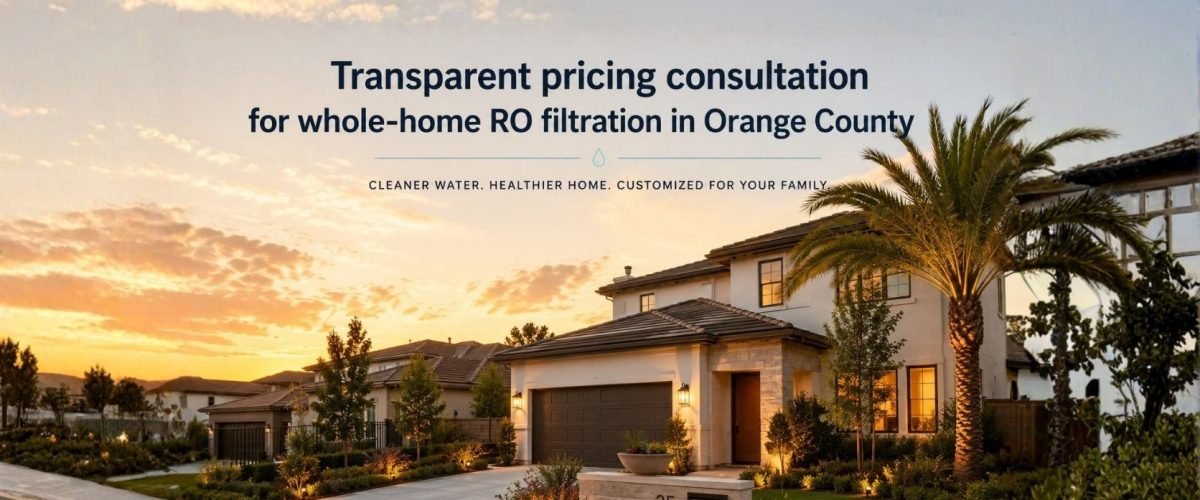 Transparent pricing consultation for whole-home RO filtration in Orange County