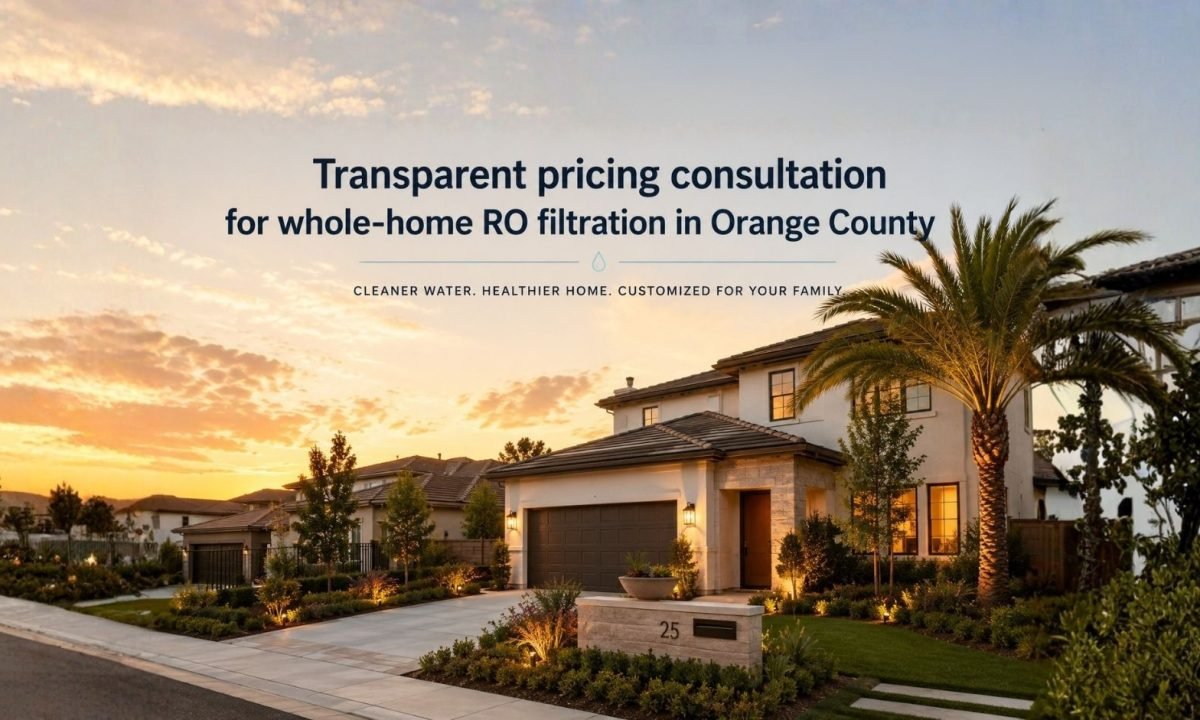 Transparent pricing consultation for whole-home RO filtration in Orange County