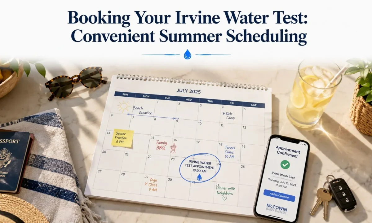 Planning a convenient water test appointment around a busy summer schedule in Irvine.
