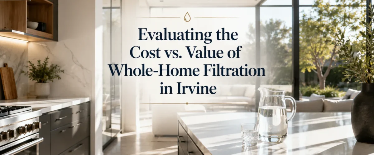 Evaluating the cost versus value of Whole-Home Filtration in an Irvine luxury residence.