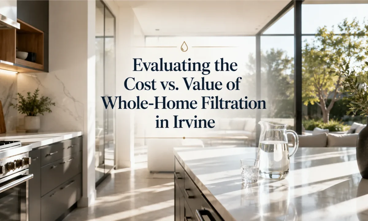 Evaluating the cost versus value of Whole-Home Filtration in an Irvine luxury residence.