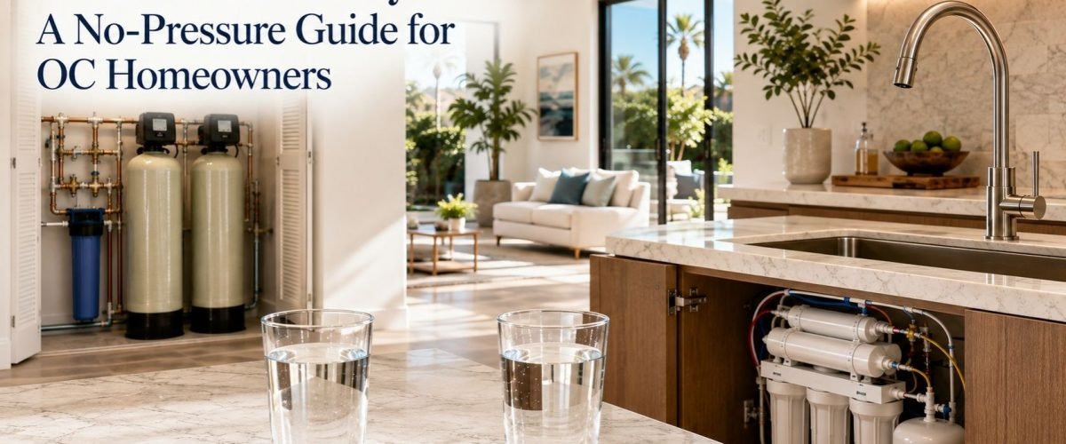 Whole-home RO filtration with no-pressure sales in an OC home