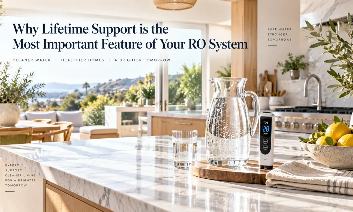 Custom-installed residential RO system banner showcasing preparation for autumn in an Irvine home.