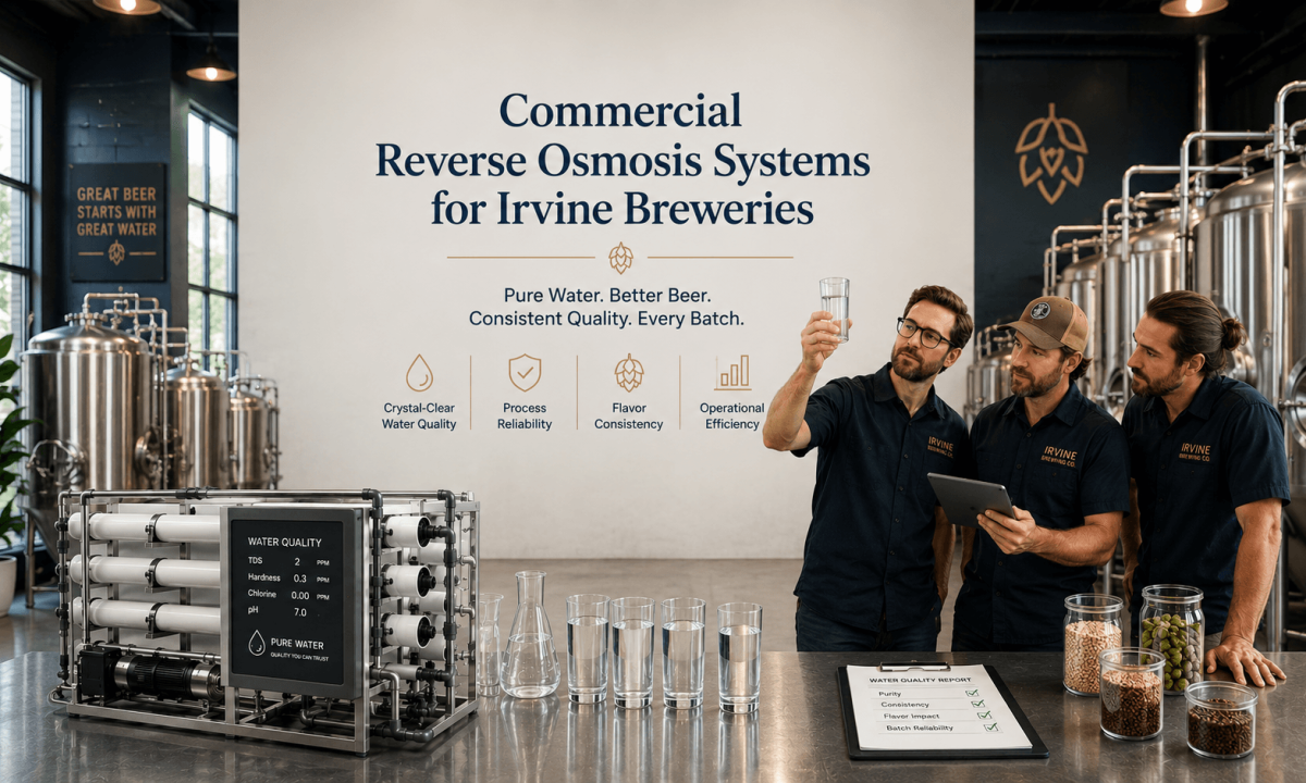 commercial reverse osmosis systems in Irvine supporting brewery water quality and production consistency