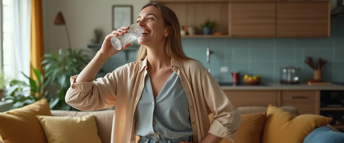 Modern salt-free water softener system installed in a residential home, providing eco-friendly water treatment by reducing hard water minerals without the use of salt, ideal for improving water quality in Irvine homes.