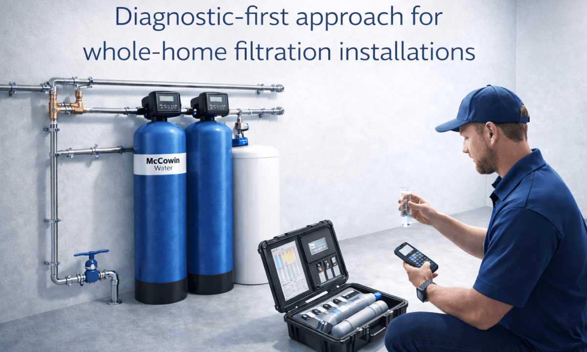 Diagnostic-first approach for whole-home filtration installations