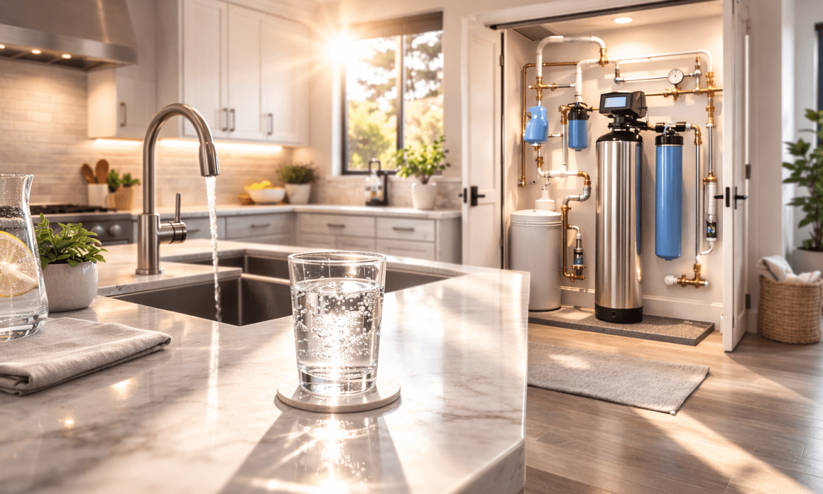 whole-home filtration system featuring McCowin Water vs competitors in-house filtration